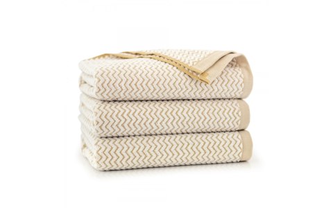 Ręcznik Lahti 70x140 beżowy zygzak 500 g/m2 Zwoltex 23