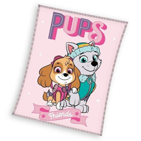 Koc z mikrofibry 130x170 Psi Patrol różowy 4203 C23