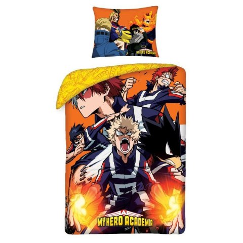 Pościel bawełniana 140x200 My Hero Academia + worek bawełniany poszewka 70x90 5422BL Halantex