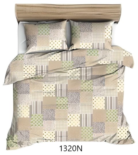 Poszewka bawełniana 40x40 beżowa kolorowa paczłork 1320 N bawełna Max