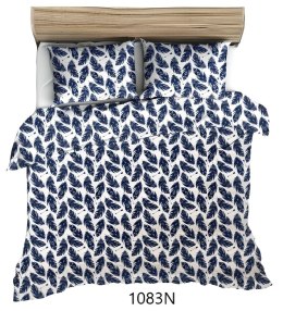 Poszewka bawełniana 40x40 biała granatowa piórka 1083 N bawełna Max