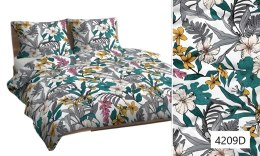 Poszewka bawełniana 40x40 biała szara kolorowa kwiaty 4209 D bawełna Max