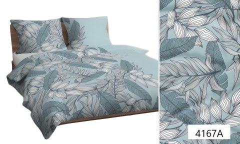 Poszewka bawełniana 40x40 miętowa liście 4167 A bawełna Max