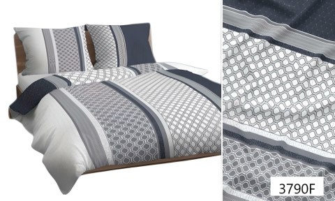 Poszewka bawełniana 40x40 szara grafitowa geometria 3790 F bawełna Max