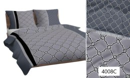 Poszewka bawełniana 40x40 szara grafitowa geometria 4008 C bawełna Max