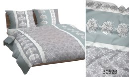 Poszewka bawełniana 40x40 szara miętowa ornamenty 3052 B bawełna Max