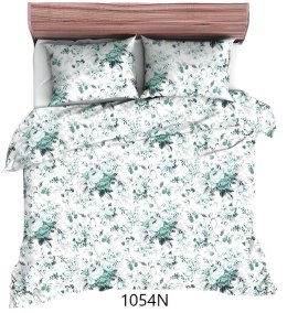 Poszewka bawełniana 70x80 biała miętowa róże 1054 N bawełna Max