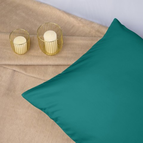 Poszewka satynowa 70x80 turkusowa ciemna 042 jednobarwna Darymex