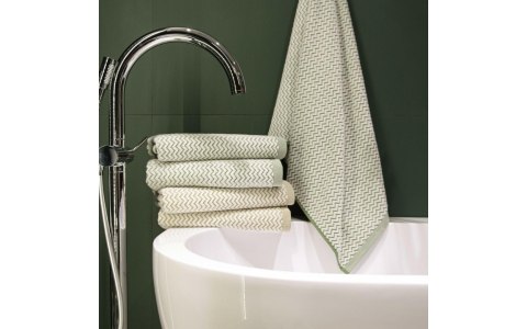 Ręcznik Lahti 70x140 zielony zygzak 500 g/m2 Zwoltex 23