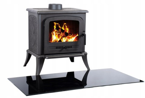 Podstawa szklana hartowana - szyba pod Piec lub Kominek 40x30 cm Czarna