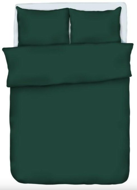 Prześcieradło z kory 160x200 jednobarwne zielone butelkowe bawełna 100%