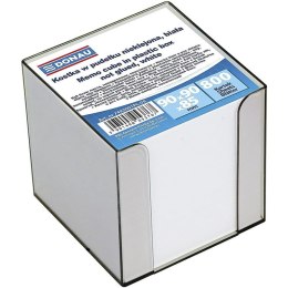 Kostka papierowa w pojemniku Donau 95x95x95mm nieklejona biała