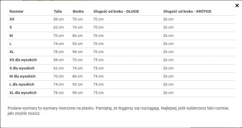Długie Legginsy z Wysokim Stanem - Cinnamon Muffin