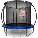 Trampolina z siatką i drabinką HENZEN 244 cm niebieska FT 8