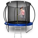 Trampolina z siatką i drabinką HENZEN 244 cm niebieska FT 8