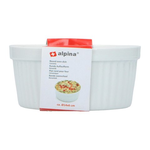 Alpina - Naczynie do pieczenia ceramiczne 14x6,5 cm 600 ml (biały)