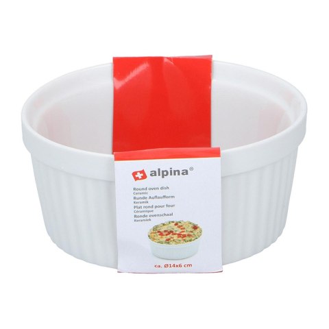 Alpina - Naczynie do pieczenia ceramiczne 14x6,5 cm 600 ml (biały)