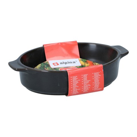 Alpina - Naczynie do pieczenia ceramiczne 20x12,5x4,5 cm 460 ml (czarny)