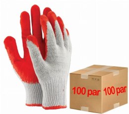Rękawice robocze / Czerwone / Rozmiar: 9 - L / OX-UNIWAMP_C - 100 Par