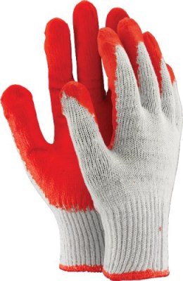 Rękawice robocze / Czerwone / Rozmiar: 9 - L / OX-UNIWAMP_C