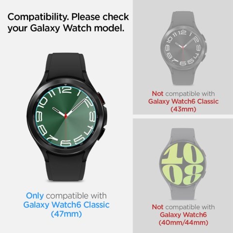 Spigen GLAS.TR EZ FIT 2-Pack - Szkło hartowane do Samsung Galaxy Watch 6 Classic 47 mm (2 szt)