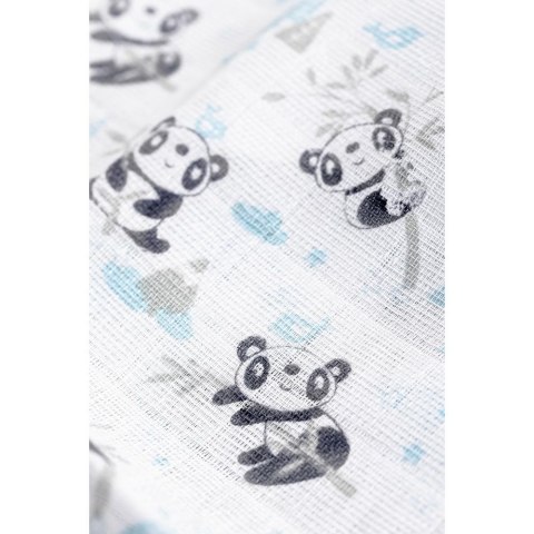 Komplet pieluch muślinowych 3 szt 80x80 Panda niebieski