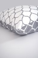 Pościel satynowa 160x200 Decor szara biała geometryczna Frotex 1