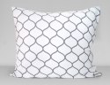 Pościel satynowa 160x200 Decor szara biała geometryczna Frotex 1