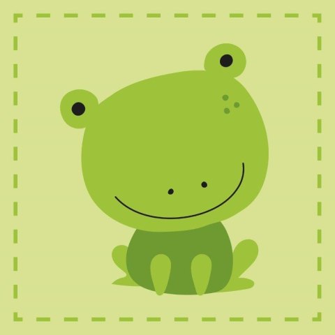 Ręcznik dziecięcy 30x30 Żabka zwierzaki zielony 350g/m2 Faro