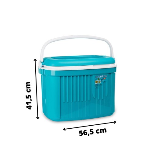 Lodówka turystyczna pasywna ICEBERG 42L na wkłady TURKUSOWA