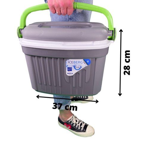 Lodówka turystyczna pasywna ICEBERG 8L na wkłady SZARA