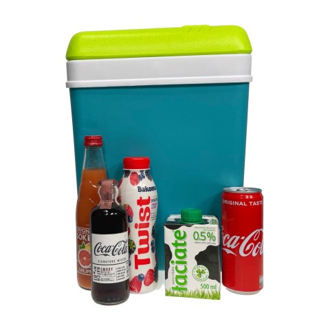 Lodówka turystyczna pasywna KAMAI 15L na wkłady TURKUSOWA