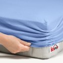 Prześcieradło jersey z gumką 120x200 błękitne 028 grube 150g/m2 KARO