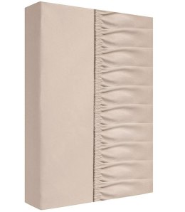 Prześcieradło satynowe z gumką 160x200 beżowe na materac o wysokości do 25 cm