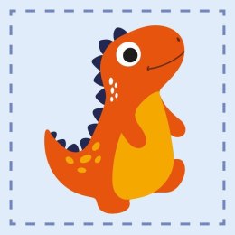 Ręcznik dziecięcy 30x30 Dinozaur zwierzaki błękitny 350g/m2 Faro