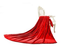 Koc narzuta z mikrofibry 160x200 Comfort 02 czerwony Bed and You