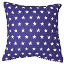 Poszewka bawełniana 40x40 R006 biała granatowa gwiazdki paski 51N 52N