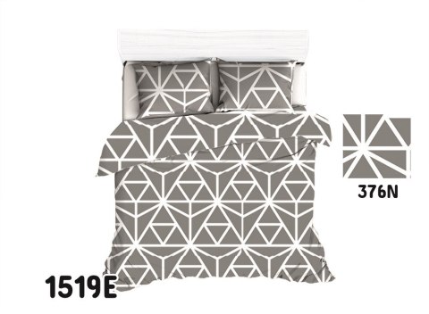 Poszewka bawełniana 50x60 1519E szara biała geometryczna 376N