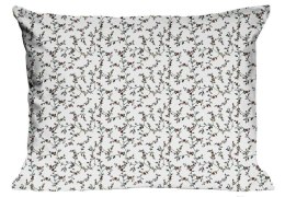 Poszewka bawełniana 50x60 1682E biała kwiatuszki żółte czerwone 1126N