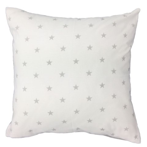 Poszewka bawełniana 70x80 R009 szara biała gwiazdki grochy 126N 45N