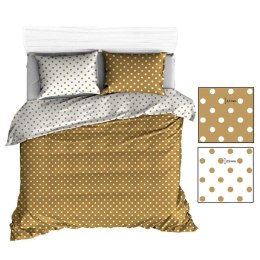 Poszwa bawełniana 160x200 R138 biała beżowa grochy 330N 344N