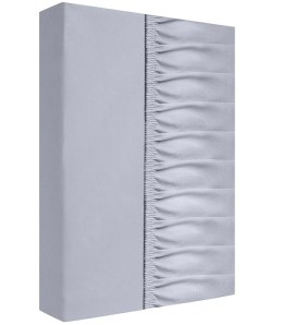 Prześcieradło satynowe z gumką 160x200 srebrne