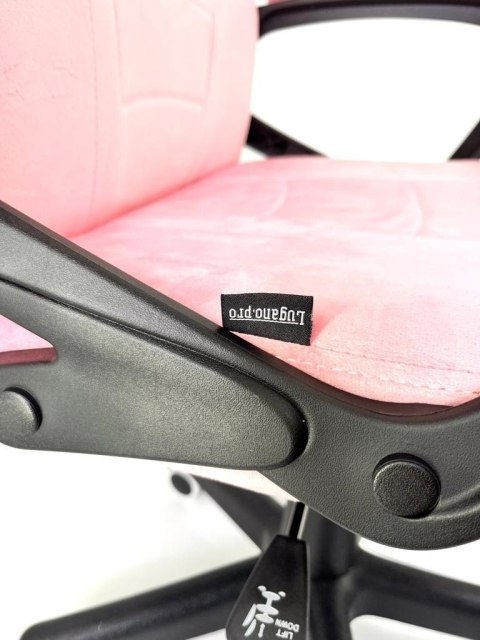 Fotel obrotowy do biurka MARIO PINK ALCANTARA