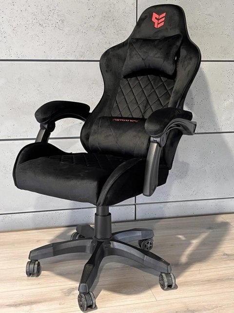 Fotel obrotowy gamingowy HERO POKER ST BLACK ALCANTARA