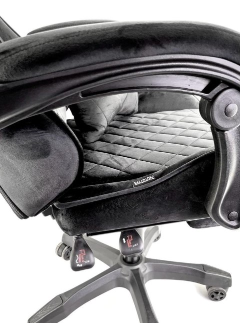 Fotel obrotowy gamingowy HERO POKER ST BLACK ALCANTARA