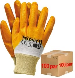 Rękawice robocze / Pomarańczowe / RECONIT - 100 Par