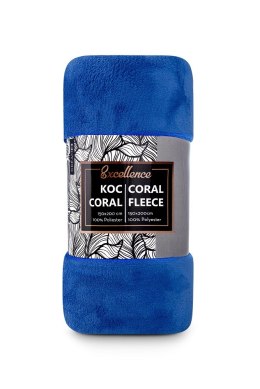 Koc narzuta z mikrofibry 150x200 Coral granatowy C24