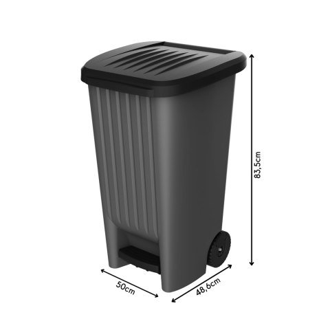 Kosz z pedałem 100L czarny