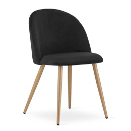 Krzesło BELLO - aksamit czarne x 4