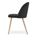Krzesło BELLO - aksamit czarne x 4
